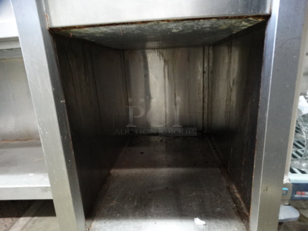 NICE! Stainless Steel Commercial Electric Powered 5 Bay Steam Table w/ Undershelf on Commercial Casters. 101x29x36. Cannot Test Due To Plug Style  - Image 11 of 11