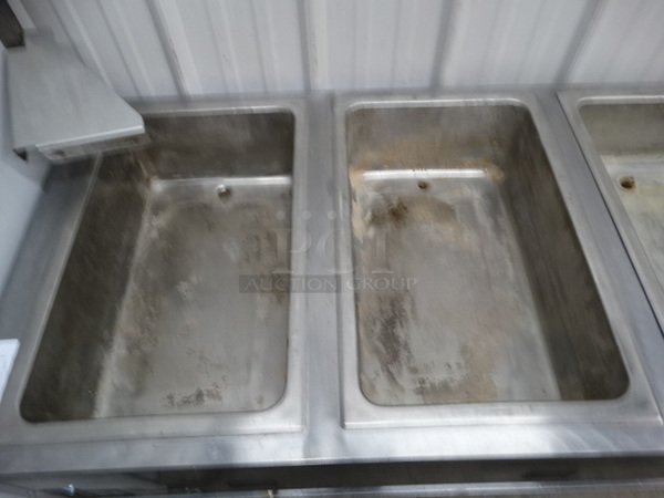 NICE! Eagle Stainless Steel Commercial Electric Powered 5 Well Steam Table w/ Undershelf and Shelf Frame Attachment. 79x24x34. Cannot Test Due To Plug Style  - Image 4 of 10