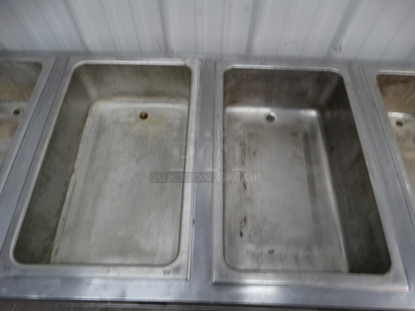 NICE! Eagle Stainless Steel Commercial Electric Powered 5 Well Steam Table w/ Undershelf and Shelf Frame Attachment. 79x24x34. Cannot Test Due To Plug Style  - Image 5 of 10