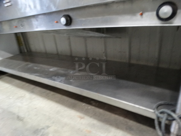 NICE! Eagle Stainless Steel Commercial Electric Powered 5 Well Steam Table w/ Undershelf and Shelf Frame Attachment. 79x24x34. Cannot Test Due To Plug Style  - Image 8 of 10