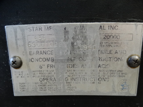 NICE! Star Model 636 Stainless Steel Commercial Countertop Gas Powered Flat Top Griddle. 20,000 BTU. 36x26x14 - Image 6 of 7