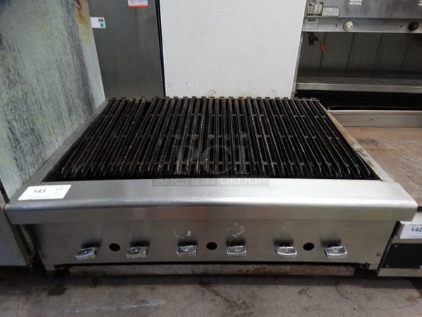 NICE! Stainless Steel Commercial Countertop Gas Powered Charbroiler Grill. 36x30x16