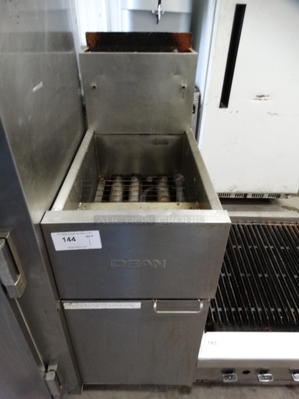 NICE! 2007 Dean Model SR142GN Stainless Steel Commercial Natural Gas Powered Deep Fat Fryer. 105,000 BTU. 15.5x29x48 - Image 8 of 8