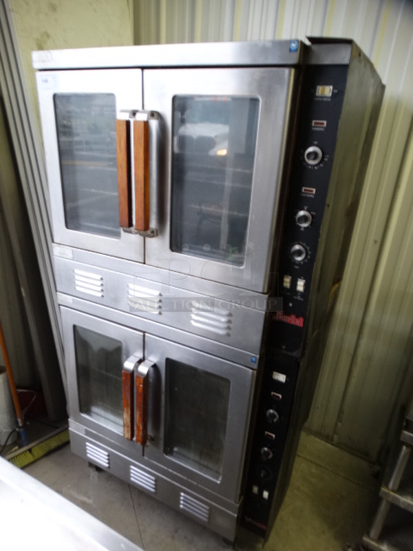 2 GORGEOUS! Vulcan Snorkel Stainless Steel Commercial Gas Powered Full Size Convection Oven w/ View Through Doors, Metal Oven Racks and Thermostatic Controls. 40x37x76. 2 Times Your Bid!  - Image 2 of 11