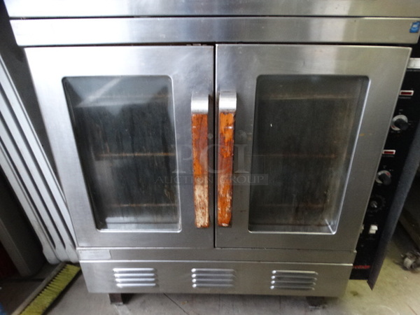 2 GORGEOUS! Vulcan Snorkel Stainless Steel Commercial Gas Powered Full Size Convection Oven w/ View Through Doors, Metal Oven Racks and Thermostatic Controls. 40x37x76. 2 Times Your Bid!  - Image 5 of 11