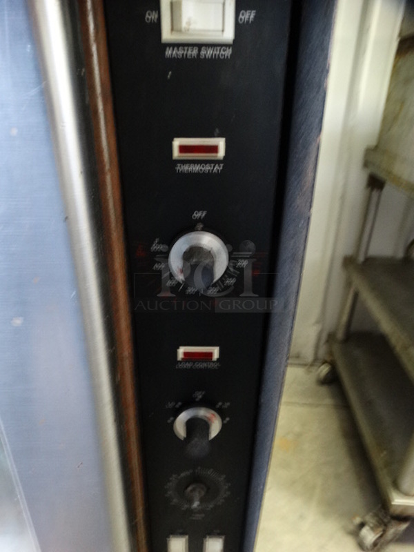 2 GORGEOUS! Vulcan Snorkel Stainless Steel Commercial Gas Powered Full Size Convection Oven w/ View Through Doors, Metal Oven Racks and Thermostatic Controls. 40x37x76. 2 Times Your Bid!  - Image 7 of 11