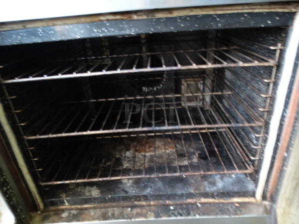 2 GORGEOUS! Vulcan Snorkel Stainless Steel Commercial Gas Powered Full Size Convection Oven w/ View Through Doors, Metal Oven Racks and Thermostatic Controls. 40x37x76. 2 Times Your Bid!  - Image 10 of 11