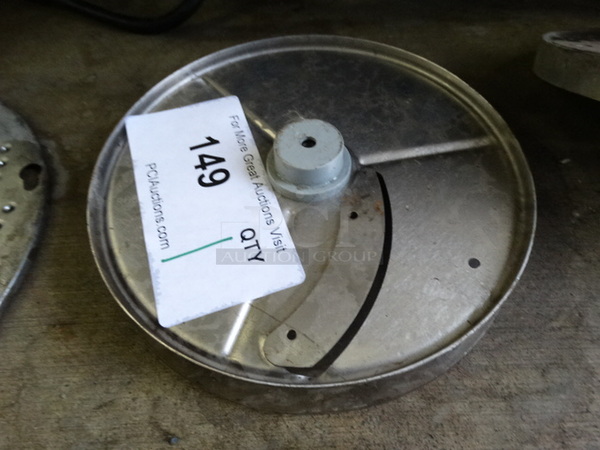 Metal Commercial Slicing Blade for Food Processor w/ Clear Cover. 7x7x2 - Image 1 of 3