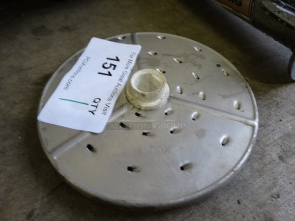 Metal Commercial Grating Blade for Food Processor. 7x7x2 - Image 1 of 4
