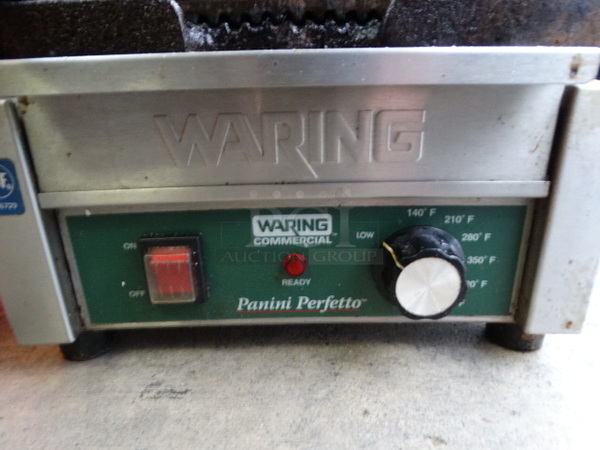 NICE! Waring Model WPG150 Stainless Steel Commercial Countertop Panini Press. 120 Volts, 1 Phase. 15x16x10. Tested and Working! - Image 6 of 7