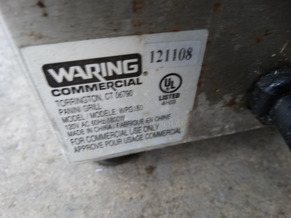 NICE! Waring Model WPG150 Stainless Steel Commercial Countertop Panini Press. 120 Volts, 1 Phase. 15x16x10. Tested and Working! - Image 7 of 7