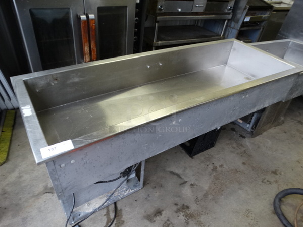 NICE! Stainless Steel Commercial Cold Pan Drop In. 120 Volts, 1 Phase. 69x26x30. Tested and Working!