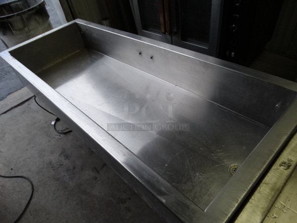 NICE! Stainless Steel Commercial Cold Pan Drop In. 120 Volts, 1 Phase. 69x26x30. Tested and Working! - Image 6 of 7