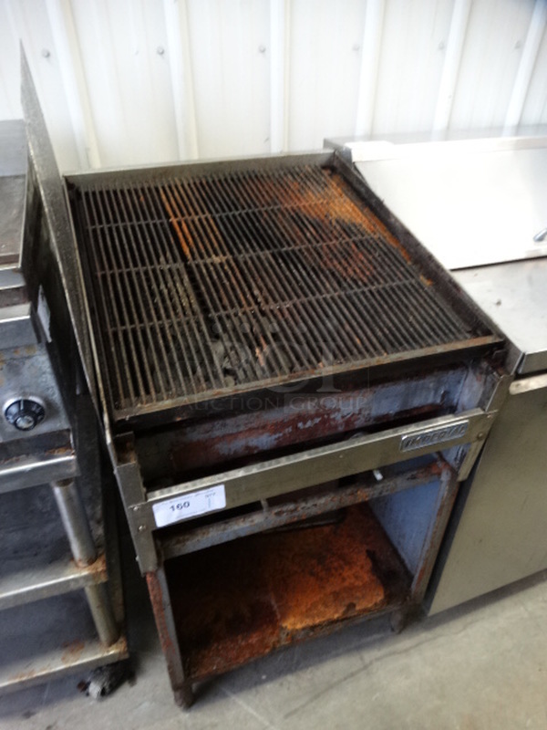 NICE! Imperial Stainless Steel Commercial Gas Powered Charbroiler Grill w/ Splash Guard and Undershelf. 24x29x49 - Image 6 of 7