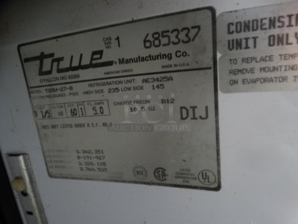 NICE! True Model TSSU-27-8 Stainless Steel Commercial Sandwich Salad Prep Table Bain Marie Mega Top. 115 Volts, 1 Phase. 27.5x30x41.5. Cannot Test Due To Cut Cord - Image 5 of 7