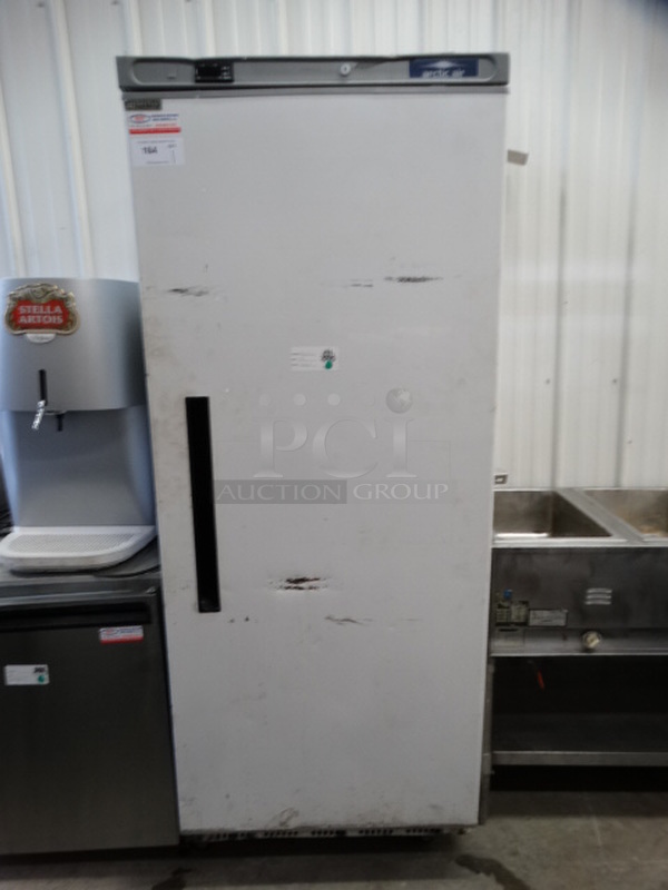 NICE! Arctic Air Model AWR25 Metal Commercial Single Door Reach In Cooler on Commercial Casters. 115 Volts, 1 Phase. 30x29x77.5. Tested and Working! - Image 4 of 8