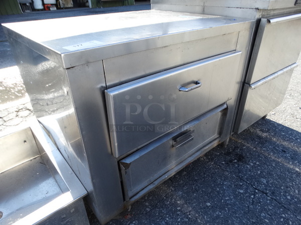 Stainless Steel Commercial Undercounter 2 Drawer Unit. 36x30x33 - Image 3 of 4