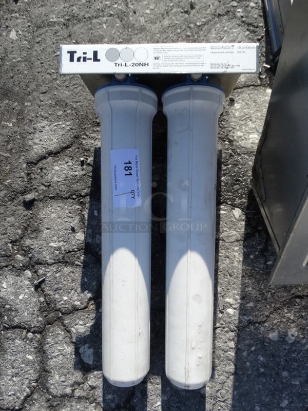 Tri-L White Poly 2 Cartridge Water Filtration System. 12x10x26
