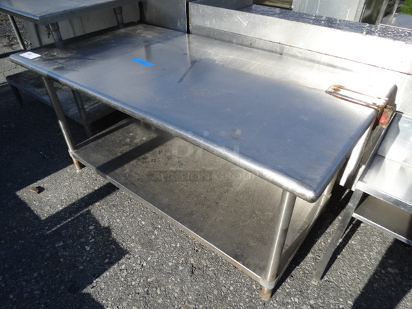 Stainless Steel Table w/ Commercial Can Opener Mount and Undershelf. 60x30x28
