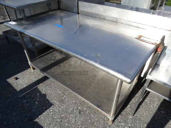 Stainless Steel Table w/ Commercial Can Opener Mount and Undershelf. 60x30x28 - Image 1 of 5