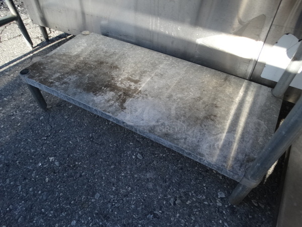 Stainless Steel Table w/ Backsplash and Metal Undershelf. 40x14x28 - Image 4 of 4