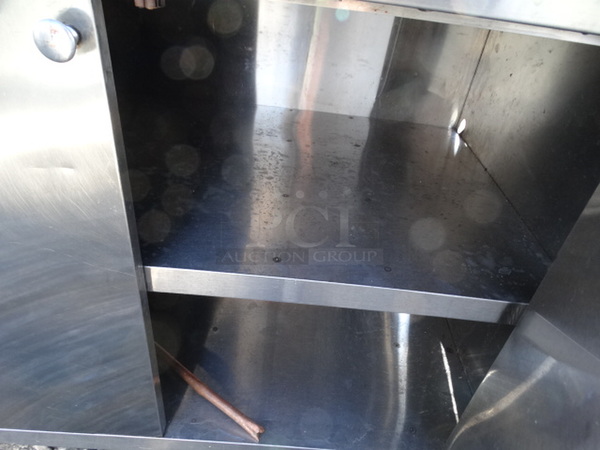 Stainless Steel Commercial Counter w/ Sink Bay, Faucet, Handles and 4 Doors. 84x26x40 - Image 3 of 8