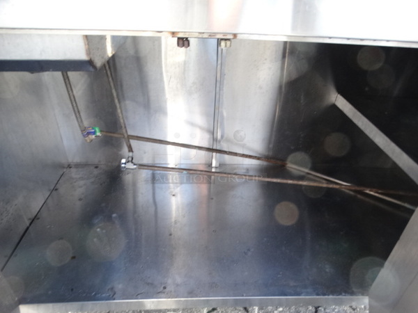 Stainless Steel Commercial Counter w/ Sink Bay, Faucet, Handles and 4 Doors. 84x26x40 - Image 4 of 8