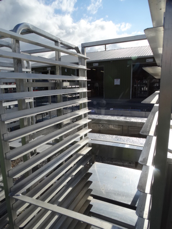 Metal Commercial Pan Transport Rack on Commercial Casters. 22.5x30x70 - Image 4 of 5