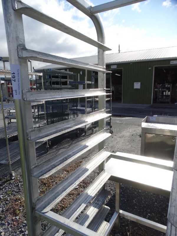 Metal Commercial Pan Transport Rack on Commercial Casters. 21x26x74 - Image 5 of 5