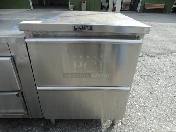 Broadway Stainless Steel Commercial Undercounter 2 Drawer Unit. 27x32x36 - Image 1 of 4