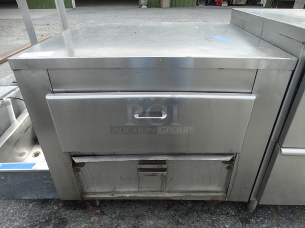Stainless Steel Commercial Undercounter 2 Drawer Unit. 36x30x33