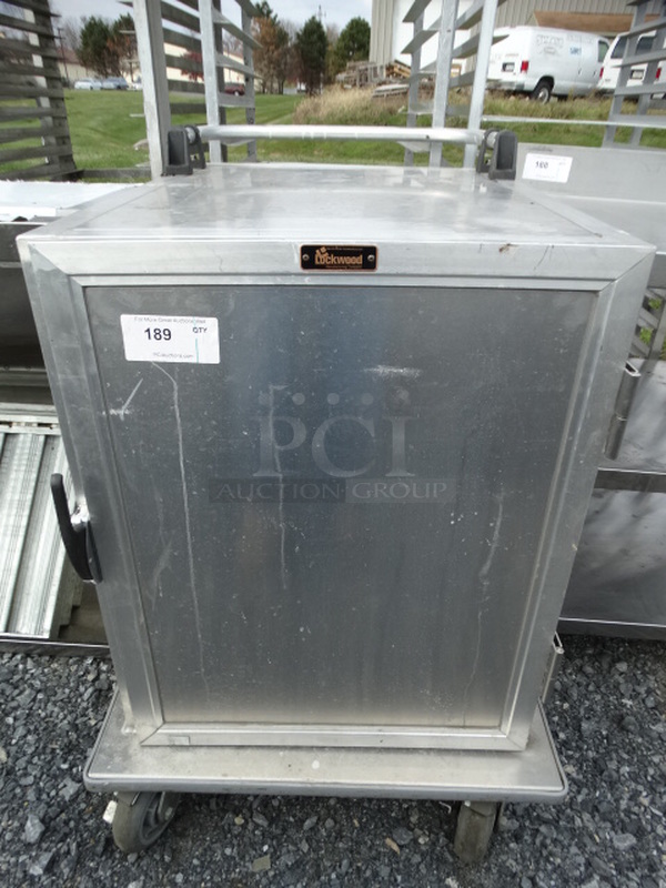 Lockwood Metal Commercial Enclosed Pan Transport Rack on Commercial Casters. 29x30x48