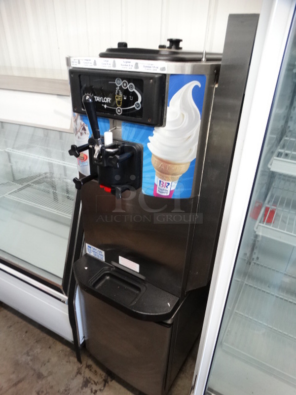 BEAUTIFUL! 2008 Taylor Model C709-33 Stainless Steel Commercial Floor Style Air Cooled Single Flavor Soft Serve Ice Cream Machine on Commercial Casters. 208-230 Volts, 3 Phase. 21x33x61.5 - Image 3 of 9