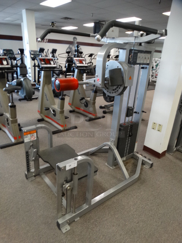 Life Fitness Gray Metal Hip & Glute Station. 40x68x72