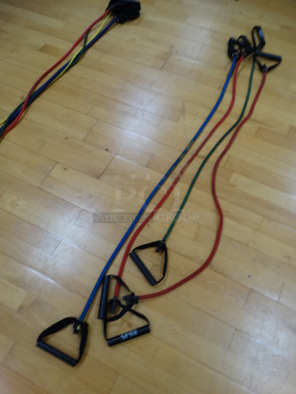 ALL ONE MONEY! Lot of 4 Resistance Bands; Blue, 2 Red and Green!