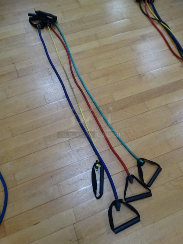 ALL ONE MONEY! Lot of 4 Resistance Bands; Blue, Yellow, Red and Green!
