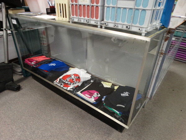 Metal Floor Style Dry Display Cabinet. Does Not Include Contents. 72x21x40