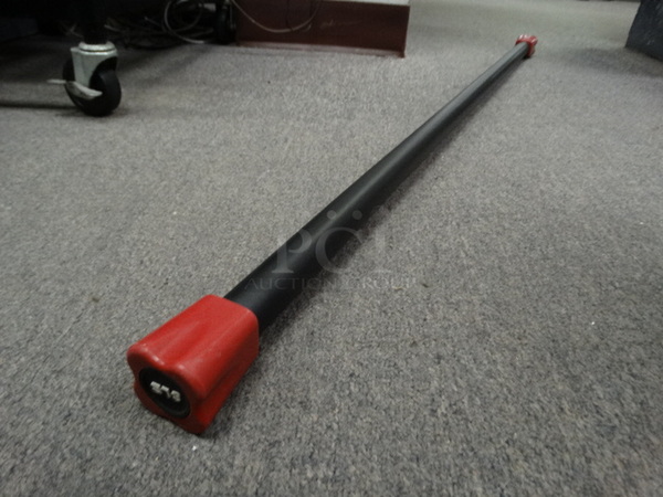 Bintiva 4' Weighted 8 Pound Workout Bar w/ Red Ends. 48