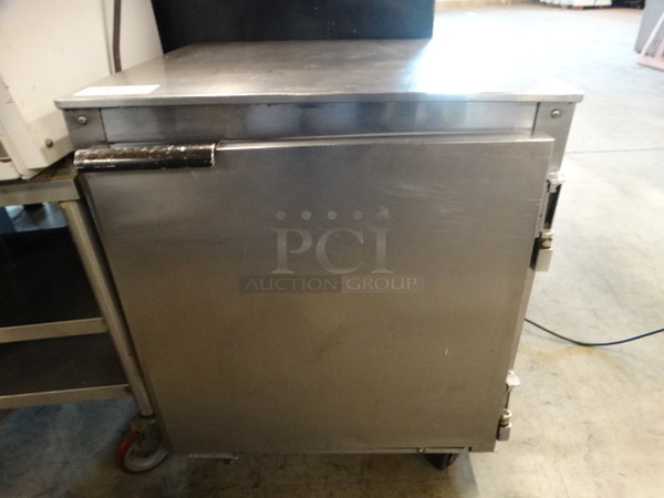 NICE! Beverage Air Model UCR27A Stainless Steel Commercial Single Door Undercounter Cooler on Commercial Casters. 115 Volts, 1 Phase. 27x30x32.5. Tested and Working!