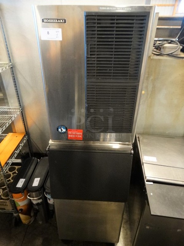 2 NICE! Items; Hoshizaki Model KM-515MAH Stainless Steel Commercial Ice Machine Head and Stainless Steel Commercial Ice Machine Bin. 115-120 Volts, 1 Phase. 23x33x78. 2 Times Your Bid! Makes One Unit