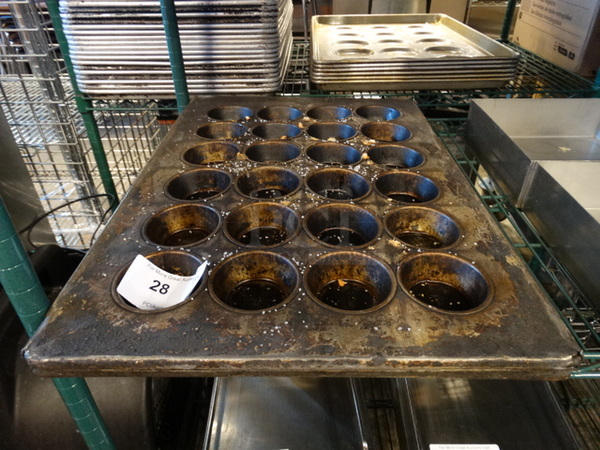 2 Metal 24 Cup Muffin Baking Pans. 18x26x2. 2 Times Your Bid!