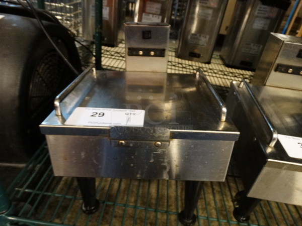 NICE! 2015 Bunn Model 1SH STAND Stainless Steel Commercial Countertop Server Holder w/ Drip Tray. 120 Volts, 1 Phase. 10x14x12. Tested and Working!