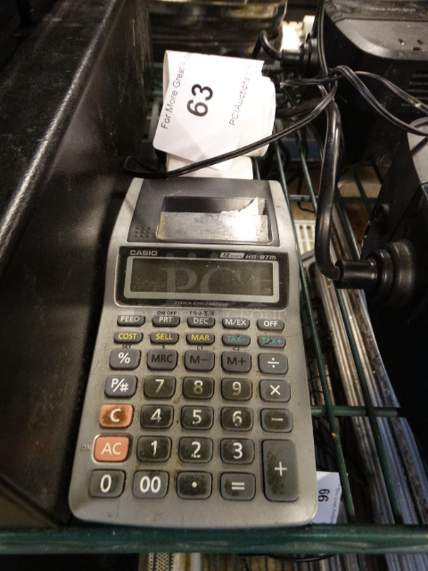 Casio Model HR-8TM Printing Calculator. 4x14x4