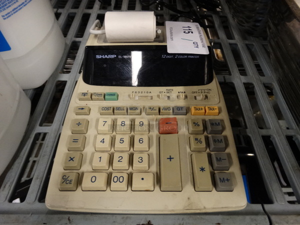 Sharp Model EL-1801V Countertop Printing Calculator. 8x10x4