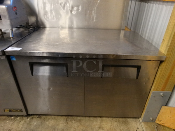 GREAT! 2012 True Model TUC-48-LP ENERGY STAR Stainless Steel Commercial 2 Door Undercounter Cooler on Commercial Casters. 115 Volts, 1 Phase. 48x30x32. Cannot Test - Unit Needs New Plug Head