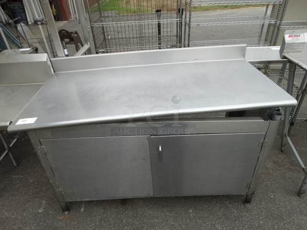 Stainless Steel Counter w/ 2 Doors. 60x30x40
