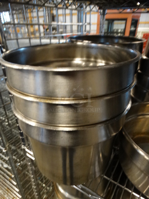 5 Stainless Steel Cylindrical Drop In Bins. 11x11x8.5. 5 Times Your Bid!