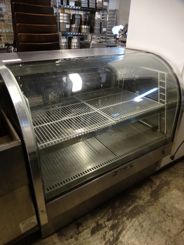 GREAT! Beverage Air Stainless Steel Commercial Floor Style Deli Display Case Merchandiser Display Case. 48x32x47. Tested and Working!