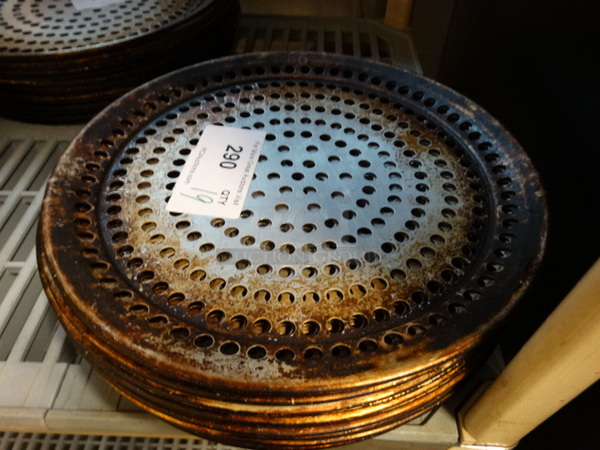 19 Metal Perforated Round Baking Sheets. 13x13. 19 Times Your Bid!