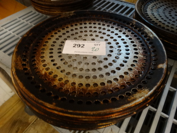 20 Metal Perforated Round Baking Sheets. 13x13. 20 Times Your Bid!